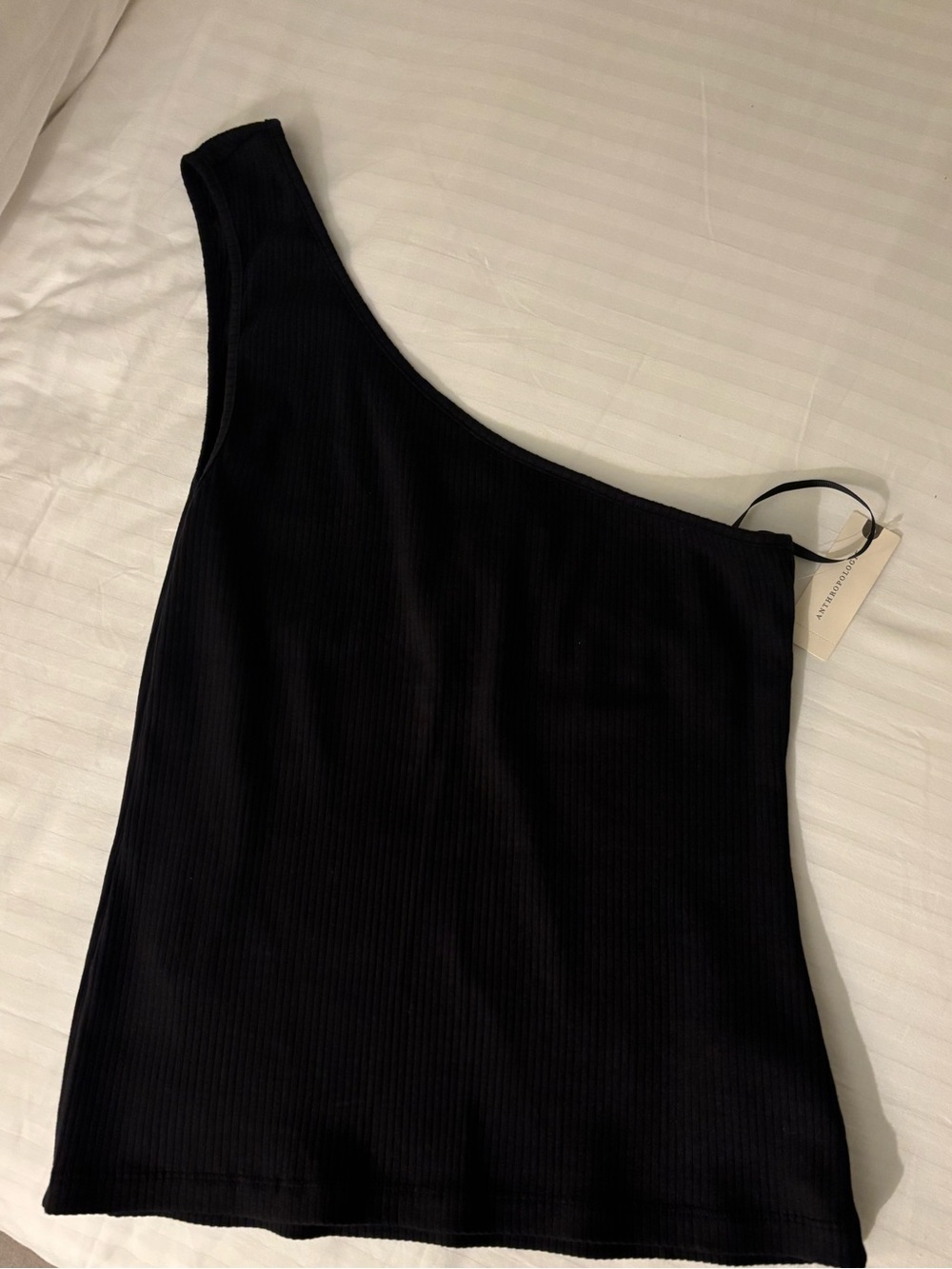 Anthropologie One-Shoulder Ribbed Top NWT